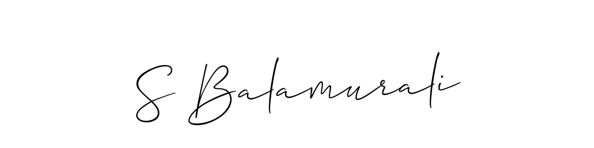 Make a beautiful signature design for name S Balamurali. With this signature (Allison_Script) style, you can create a handwritten signature for free. S Balamurali signature style 2 images and pictures png