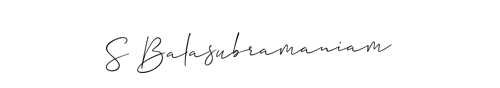 How to Draw S Balasubramaniam signature style? Allison_Script is a latest design signature styles for name S Balasubramaniam. S Balasubramaniam signature style 2 images and pictures png