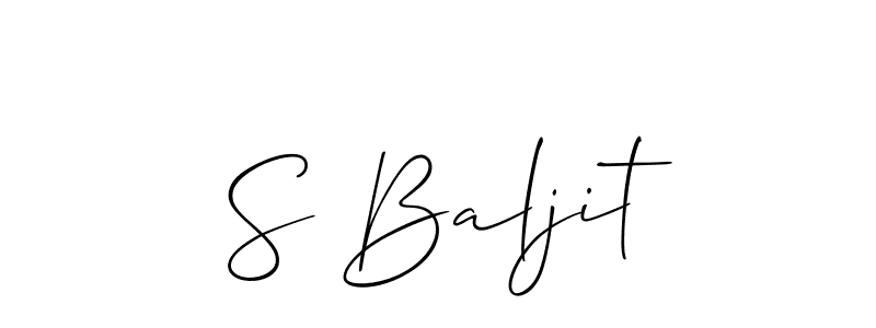 You should practise on your own different ways (Allison_Script) to write your name (S Baljit) in signature. don't let someone else do it for you. S Baljit signature style 2 images and pictures png