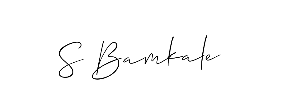 How to make S Bamkale name signature. Use Allison_Script style for creating short signs online. This is the latest handwritten sign. S Bamkale signature style 2 images and pictures png