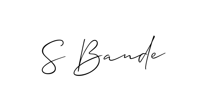 How to make S Bande signature? Allison_Script is a professional autograph style. Create handwritten signature for S Bande name. S Bande signature style 2 images and pictures png