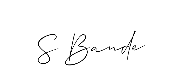 Use a signature maker to create a handwritten signature online. With this signature software, you can design (Allison_Script) your own signature for name S Bande. S Bande signature style 2 images and pictures png