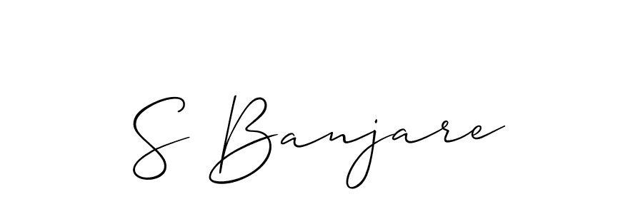 How to make S Banjare name signature. Use Allison_Script style for creating short signs online. This is the latest handwritten sign. S Banjare signature style 2 images and pictures png