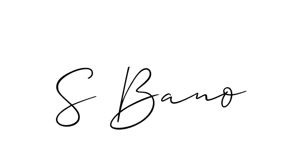 Make a beautiful signature design for name S Bano. Use this online signature maker to create a handwritten signature for free. S Bano signature style 2 images and pictures png
