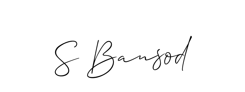 It looks lik you need a new signature style for name S Bansod. Design unique handwritten (Allison_Script) signature with our free signature maker in just a few clicks. S Bansod signature style 2 images and pictures png