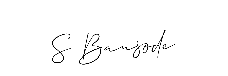 How to make S Bansode name signature. Use Allison_Script style for creating short signs online. This is the latest handwritten sign. S Bansode signature style 2 images and pictures png