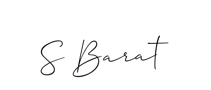 Make a beautiful signature design for name S Barat. With this signature (Allison_Script) style, you can create a handwritten signature for free. S Barat signature style 2 images and pictures png