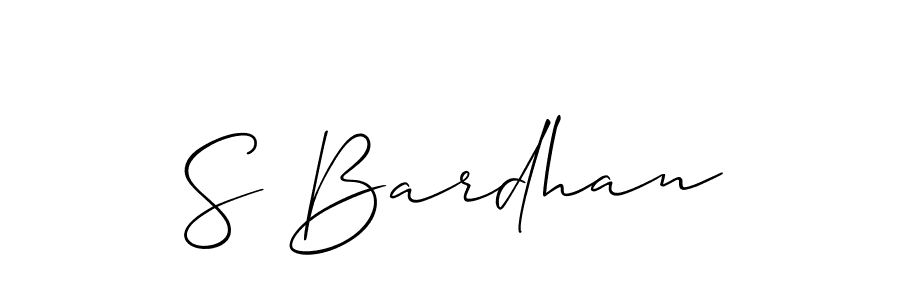 Design your own signature with our free online signature maker. With this signature software, you can create a handwritten (Allison_Script) signature for name S Bardhan. S Bardhan signature style 2 images and pictures png