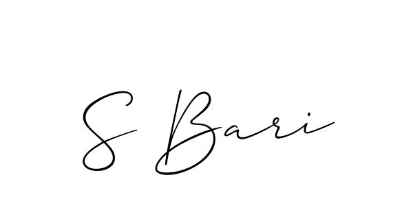 Also You can easily find your signature by using the search form. We will create S Bari name handwritten signature images for you free of cost using Allison_Script sign style. S Bari signature style 2 images and pictures png