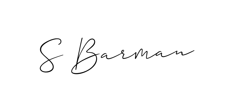 It looks lik you need a new signature style for name S Barman. Design unique handwritten (Allison_Script) signature with our free signature maker in just a few clicks. S Barman signature style 2 images and pictures png