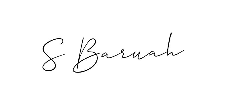 Also we have S Baruah name is the best signature style. Create professional handwritten signature collection using Allison_Script autograph style. S Baruah signature style 2 images and pictures png