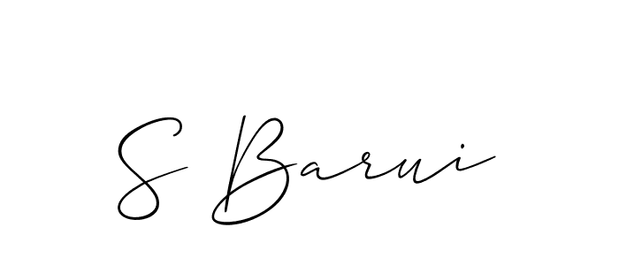 Also You can easily find your signature by using the search form. We will create S Barui name handwritten signature images for you free of cost using Allison_Script sign style. S Barui signature style 2 images and pictures png