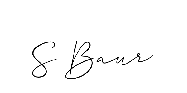 if you are searching for the best signature style for your name S Baur. so please give up your signature search. here we have designed multiple signature styles  using Allison_Script. S Baur signature style 2 images and pictures png