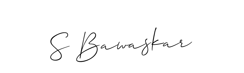 if you are searching for the best signature style for your name S Bawaskar. so please give up your signature search. here we have designed multiple signature styles  using Allison_Script. S Bawaskar signature style 2 images and pictures png