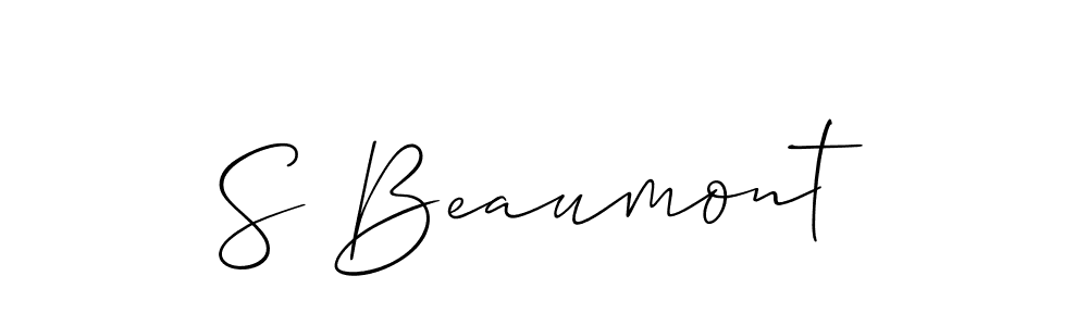 Allison_Script is a professional signature style that is perfect for those who want to add a touch of class to their signature. It is also a great choice for those who want to make their signature more unique. Get S Beaumont name to fancy signature for free. S Beaumont signature style 2 images and pictures png