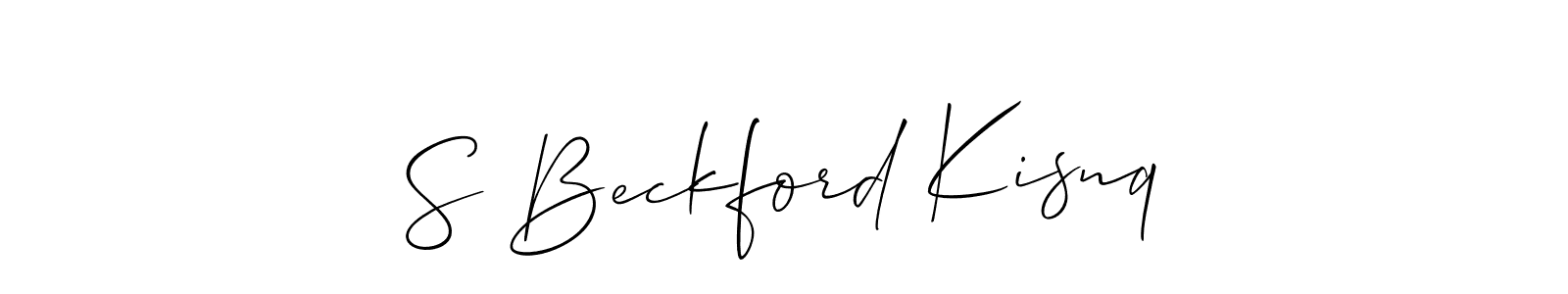 S Beckford Kisnq stylish signature style. Best Handwritten Sign (Allison_Script) for my name. Handwritten Signature Collection Ideas for my name S Beckford Kisnq. S Beckford Kisnq signature style 2 images and pictures png