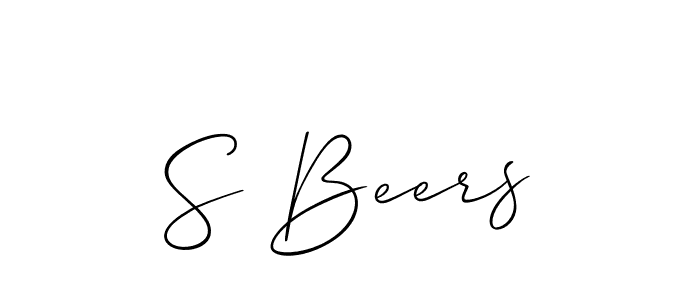 How to make S Beers signature? Allison_Script is a professional autograph style. Create handwritten signature for S Beers name. S Beers signature style 2 images and pictures png