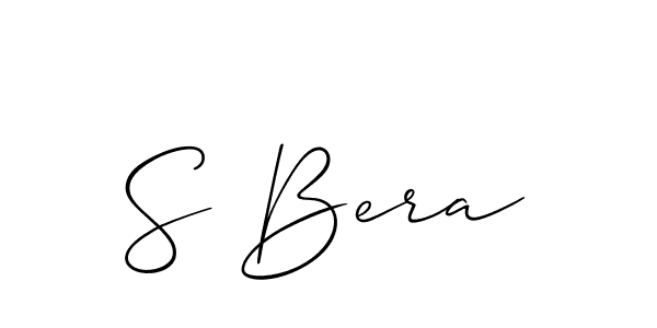 Use a signature maker to create a handwritten signature online. With this signature software, you can design (Allison_Script) your own signature for name S Bera. S Bera signature style 2 images and pictures png