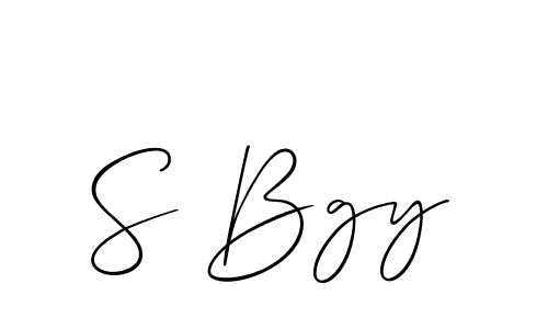 if you are searching for the best signature style for your name S Bgy. so please give up your signature search. here we have designed multiple signature styles  using Allison_Script. S Bgy signature style 2 images and pictures png