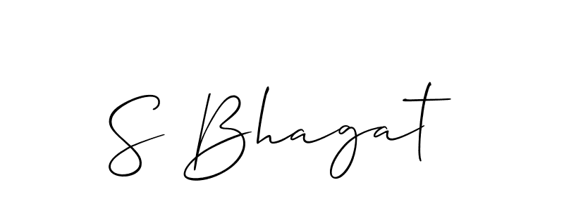 How to make S Bhagat name signature. Use Allison_Script style for creating short signs online. This is the latest handwritten sign. S Bhagat signature style 2 images and pictures png