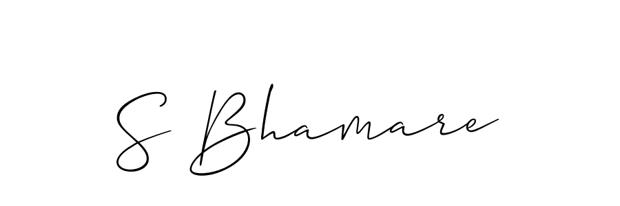 if you are searching for the best signature style for your name S Bhamare. so please give up your signature search. here we have designed multiple signature styles  using Allison_Script. S Bhamare signature style 2 images and pictures png