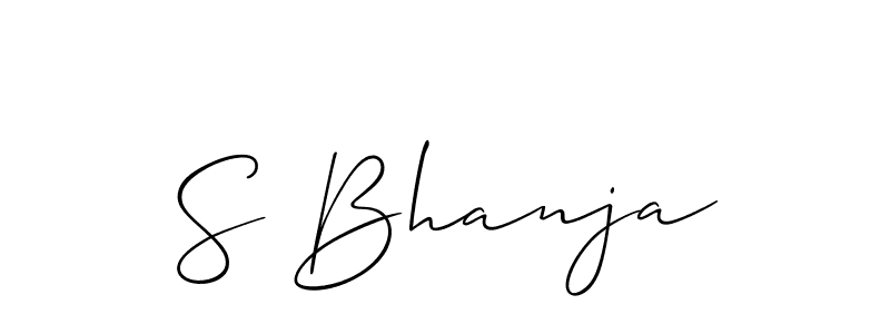 Similarly Allison_Script is the best handwritten signature design. Signature creator online .You can use it as an online autograph creator for name S Bhanja. S Bhanja signature style 2 images and pictures png