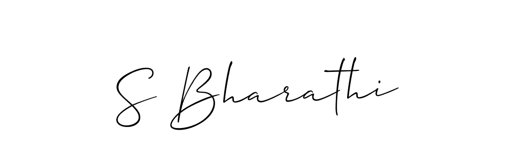 if you are searching for the best signature style for your name S Bharathi. so please give up your signature search. here we have designed multiple signature styles  using Allison_Script. S Bharathi signature style 2 images and pictures png