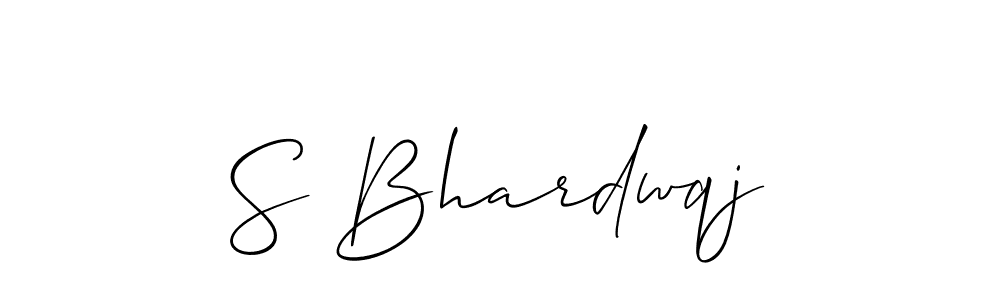 How to make S Bhardwqj name signature. Use Allison_Script style for creating short signs online. This is the latest handwritten sign. S Bhardwqj signature style 2 images and pictures png