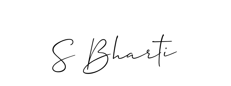 How to make S Bharti signature? Allison_Script is a professional autograph style. Create handwritten signature for S Bharti name. S Bharti signature style 2 images and pictures png