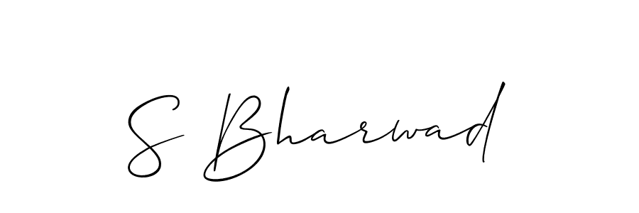 Create a beautiful signature design for name S Bharwad. With this signature (Allison_Script) fonts, you can make a handwritten signature for free. S Bharwad signature style 2 images and pictures png