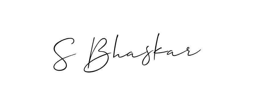 Use a signature maker to create a handwritten signature online. With this signature software, you can design (Allison_Script) your own signature for name S Bhaskar. S Bhaskar signature style 2 images and pictures png