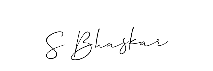 How to make S Bhaskar signature? Allison_Script is a professional autograph style. Create handwritten signature for S Bhaskar name. S Bhaskar signature style 2 images and pictures png