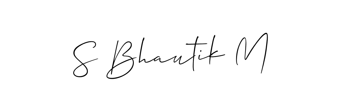 You should practise on your own different ways (Allison_Script) to write your name (S Bhautik M) in signature. don't let someone else do it for you. S Bhautik M signature style 2 images and pictures png