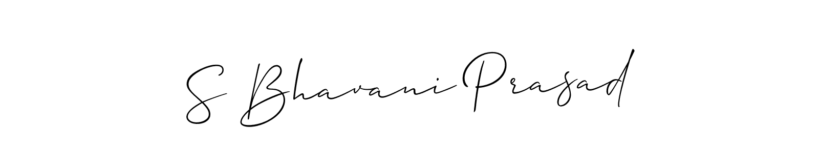 The best way (Allison_Script) to make a short signature is to pick only two or three words in your name. The name S Bhavani Prasad include a total of six letters. For converting this name. S Bhavani Prasad signature style 2 images and pictures png