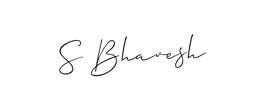 Best and Professional Signature Style for S Bhavesh. Allison_Script Best Signature Style Collection. S Bhavesh signature style 2 images and pictures png