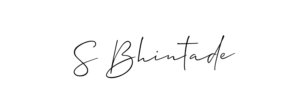 Use a signature maker to create a handwritten signature online. With this signature software, you can design (Allison_Script) your own signature for name S Bhintade. S Bhintade signature style 2 images and pictures png