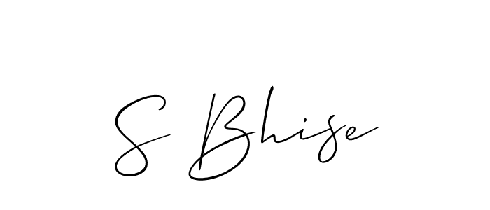 Use a signature maker to create a handwritten signature online. With this signature software, you can design (Allison_Script) your own signature for name S Bhise. S Bhise signature style 2 images and pictures png
