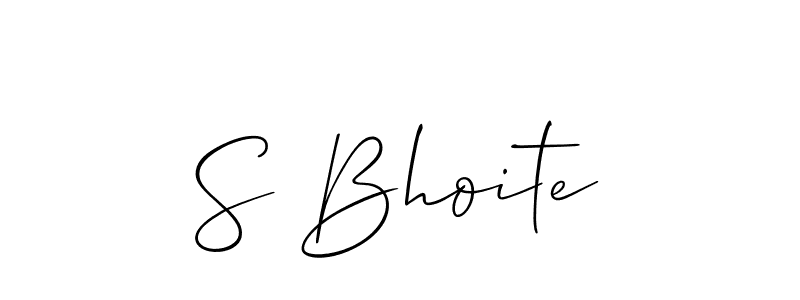 How to make S Bhoite signature? Allison_Script is a professional autograph style. Create handwritten signature for S Bhoite name. S Bhoite signature style 2 images and pictures png