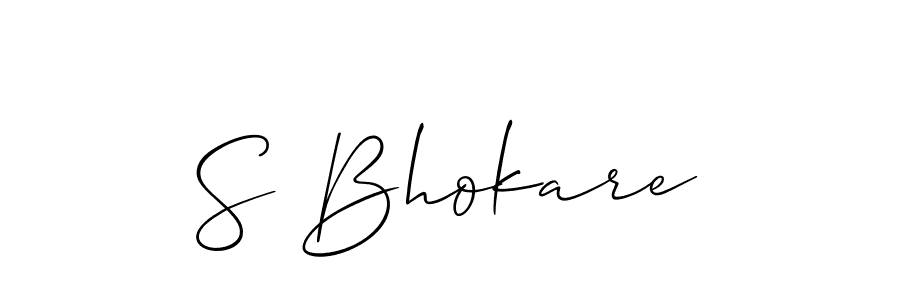 How to make S Bhokare signature? Allison_Script is a professional autograph style. Create handwritten signature for S Bhokare name. S Bhokare signature style 2 images and pictures png