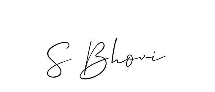 Also we have S Bhovi name is the best signature style. Create professional handwritten signature collection using Allison_Script autograph style. S Bhovi signature style 2 images and pictures png