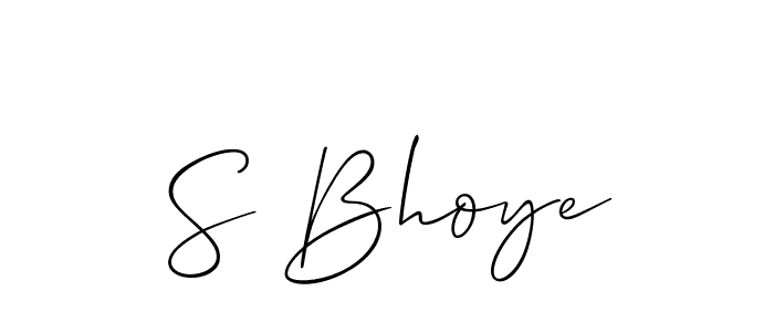 Make a beautiful signature design for name S Bhoye. With this signature (Allison_Script) style, you can create a handwritten signature for free. S Bhoye signature style 2 images and pictures png
