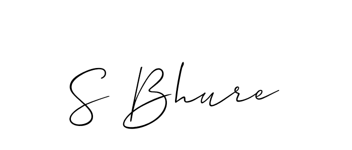 Design your own signature with our free online signature maker. With this signature software, you can create a handwritten (Allison_Script) signature for name S Bhure. S Bhure signature style 2 images and pictures png