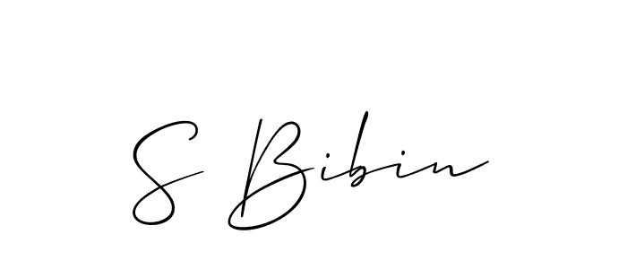 You can use this online signature creator to create a handwritten signature for the name S Bibin. This is the best online autograph maker. S Bibin signature style 2 images and pictures png