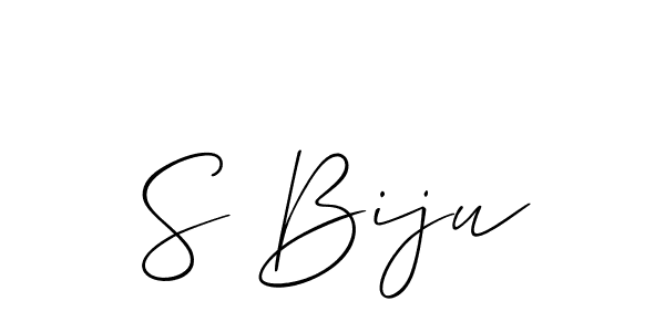 Create a beautiful signature design for name S Biju. With this signature (Allison_Script) fonts, you can make a handwritten signature for free. S Biju signature style 2 images and pictures png