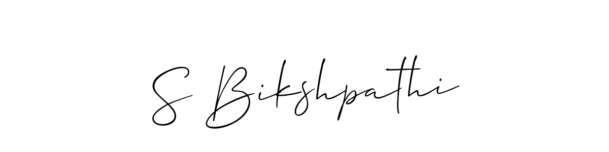 Make a beautiful signature design for name S Bikshpathi. With this signature (Allison_Script) style, you can create a handwritten signature for free. S Bikshpathi signature style 2 images and pictures png