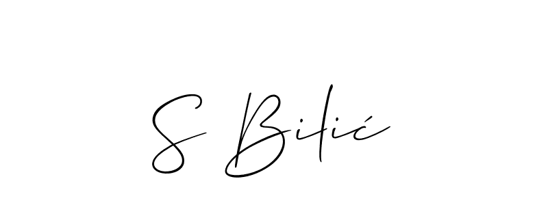 Create a beautiful signature design for name S Bilić. With this signature (Allison_Script) fonts, you can make a handwritten signature for free. S Bilić signature style 2 images and pictures png