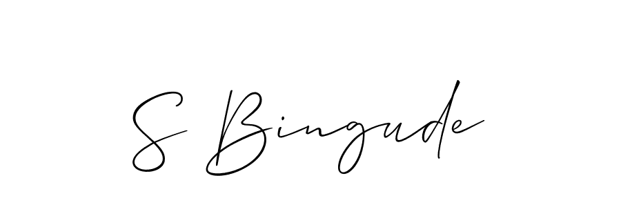 It looks lik you need a new signature style for name S Bingude. Design unique handwritten (Allison_Script) signature with our free signature maker in just a few clicks. S Bingude signature style 2 images and pictures png