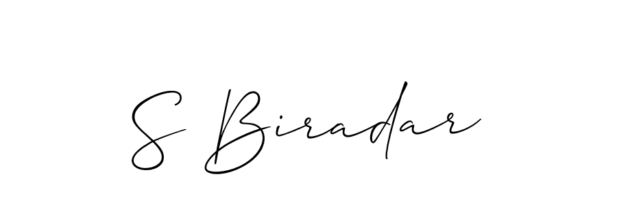 Also You can easily find your signature by using the search form. We will create S Biradar name handwritten signature images for you free of cost using Allison_Script sign style. S Biradar signature style 2 images and pictures png