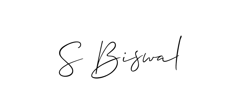 Allison_Script is a professional signature style that is perfect for those who want to add a touch of class to their signature. It is also a great choice for those who want to make their signature more unique. Get S Biswal name to fancy signature for free. S Biswal signature style 2 images and pictures png