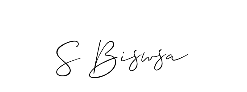 Make a beautiful signature design for name S Biswsa. Use this online signature maker to create a handwritten signature for free. S Biswsa signature style 2 images and pictures png